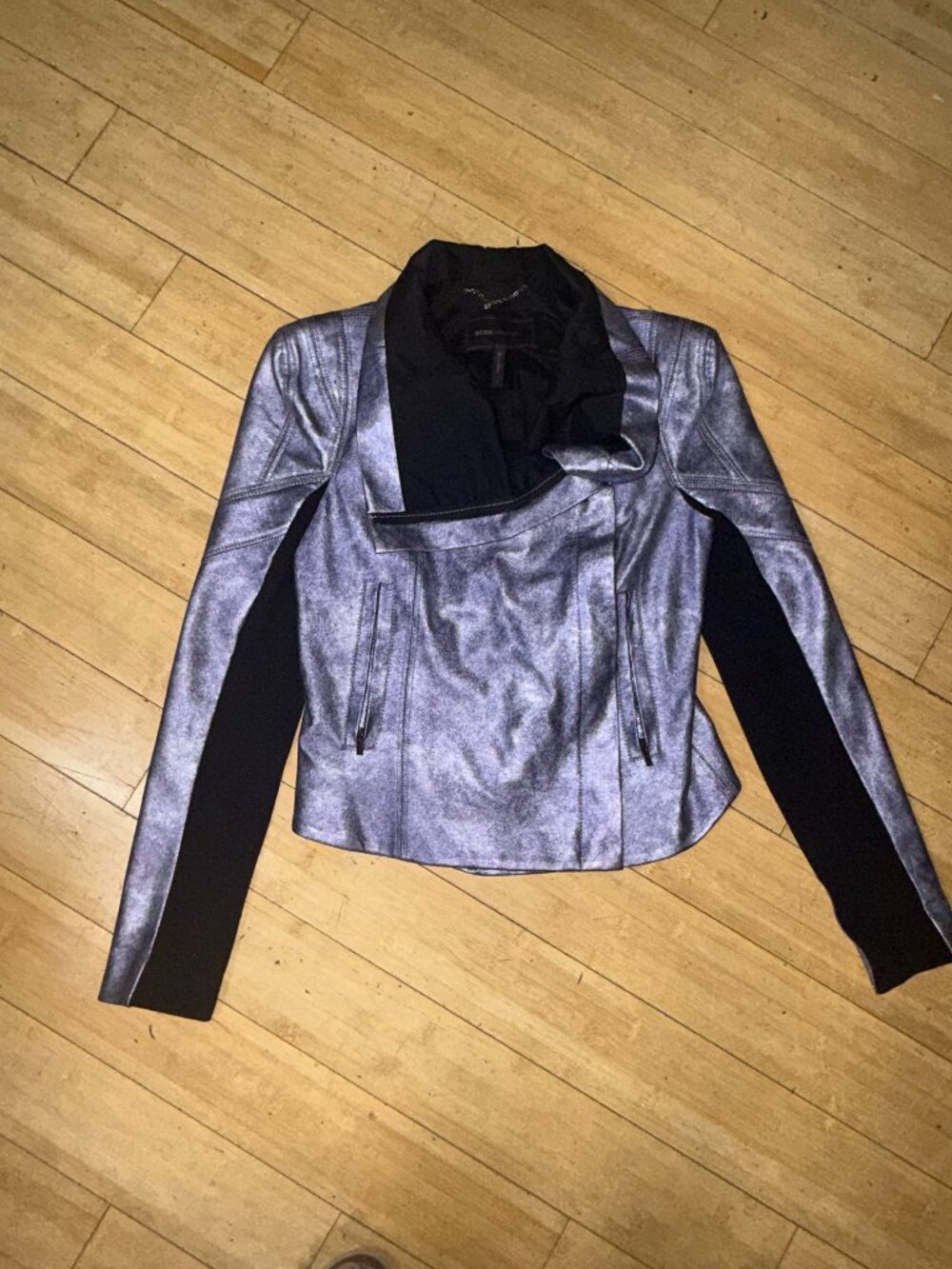 BCBG MAXAZRIA  PURPLE/SILVER WOMENS JACKET -SIZE SMALL
